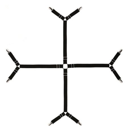 Lakanremsor, Justerbara Långa Lakanhållare Remmar Lakan Klämmor, Lakansträckare med 8 Klämmor för Lakan Kuddfodral eller Soffa Cove