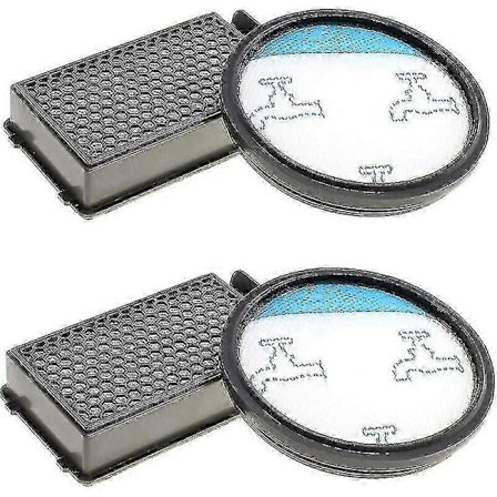 2-Set Hepa Filter för Rowenta Compact Power Cyclonic Dammsugare Ro3731ea Ro3724ea Ro3753ea Ro3786ea Ro3798ea (FMY)