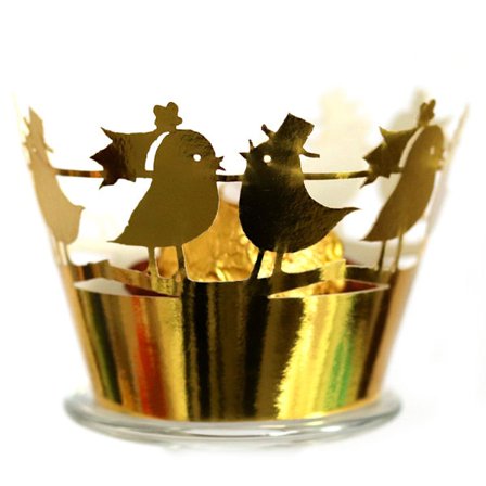 100 Muffinsformar Bakform Non-Stick Muffin Förpackning Form Alla Hjärtans Dag Kärleksfågel Tårtmuffins