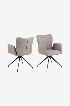 NORDFORM - Spisebordsstol med armlæn Laura - Brun - Stole med armlæn - Fra Homeroom