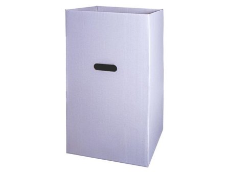 Papperskorg Wellpapp 380x350x740mm vit - Lyreco - Emballage och lagerutrustning - Lådor och well - Welllådor 1-lag - 370-500 mm