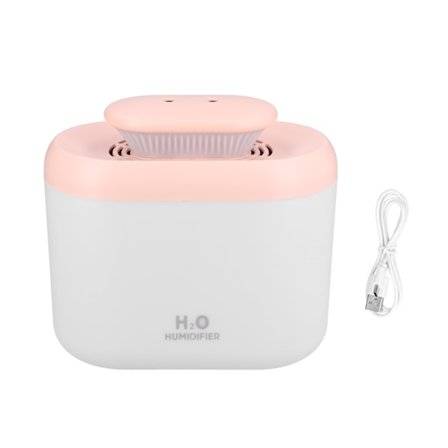 Sumutin ilmankostutin 3500ml Suuri kapasiteetti Hiljainen diffuusori yövalolla kotiin toimistoon Vaaleanpunainen