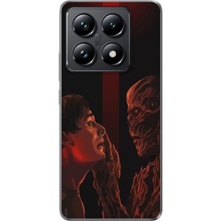 Yhteensopiva Puhelinkuori Xiaomi Xiaomi 14T Pimeä fantasian kuva, jossa korostuu ihmisen ja hirviön kohtaaminen vahvalla draamalla ja psykologisella