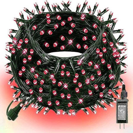 200 LED Juletræslys i rød, kompatibel med 20 m juledekorationer [JUN] Rød