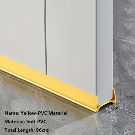 Dörr Botten Tätningslist Drag Excluder GUL-PVC MATERIAL - high quality