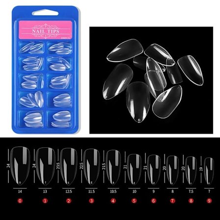 False Nails Tips Hel & Cover Fake Nails TRANSPARANT