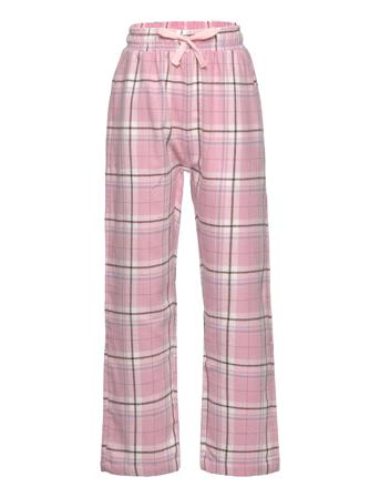 Pajama Trousers Checked Flanne Pink Lindex