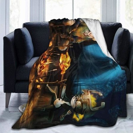 Legend-zelda varm fleece tæppe til sovesofa -w491 50x40in 125x100cm