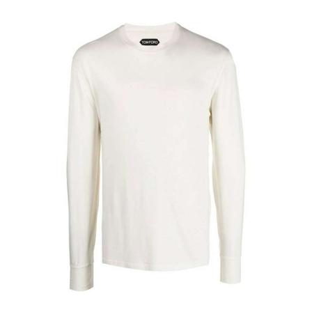 Tom Ford, Long Sleeve Tops Wit, Heren, Maat:L