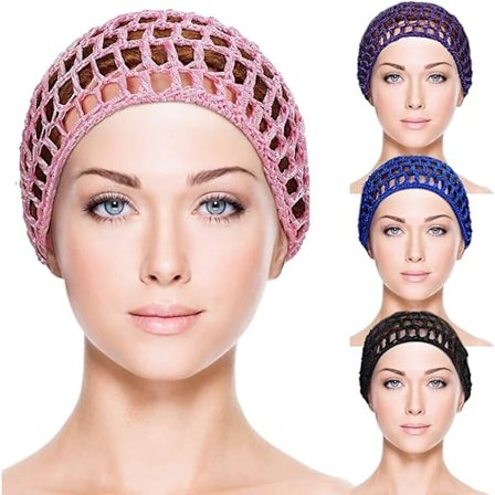 4 st Hårnät kompatibla för att sova i virkad mössa Hårnät Virkat nät Hår