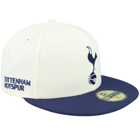 New Era - Football - White - fitted - Cap - Tottenham Hotspur 59FIFTY Chrome/Navy Fitted - Hatstore