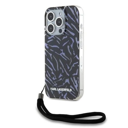 Karl Lagerfeld Zebra johdolla iPhone 15 Pro Max Case - Violetti