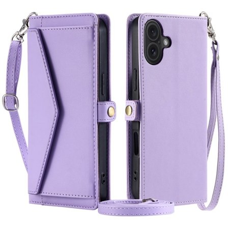 SKALO iPhone 16 Plus Evelope Clutch 5-Fack - Lila