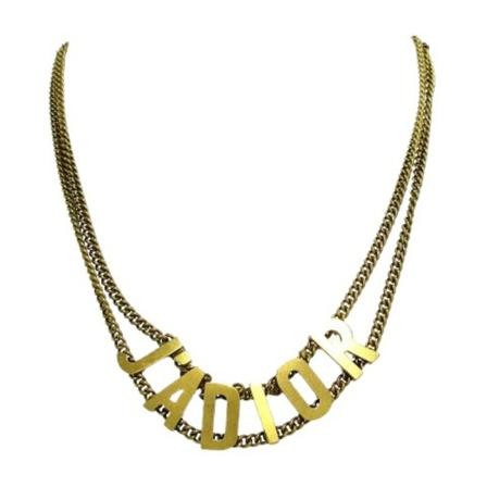 Dior Vintage Pre-owned halsband gul, Dam Vintage Smycken, Dam, Storlek: ONE SIZE