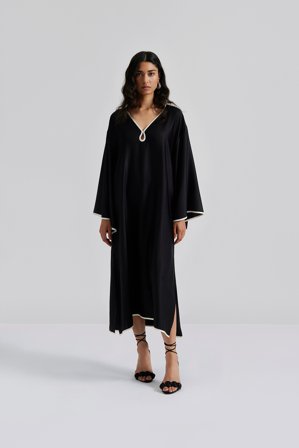 Malina - Briony kaftan dress - S - Black