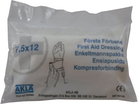 AKLA Första förband 7,5x12cm - Lyreco - Skyddsutrustning - Första Hjälpen - Förband och Refill