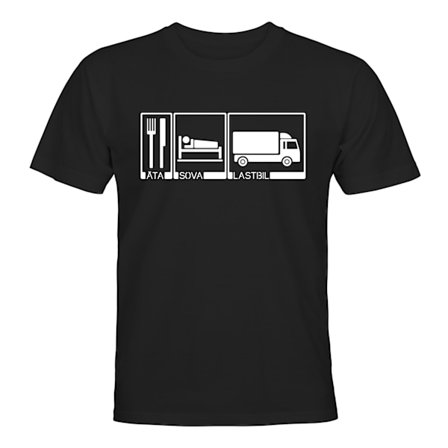 Äta Sova Lastbil - T-SHIRT - HERR