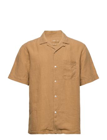 Short Sleeved Shirt Brown Closed