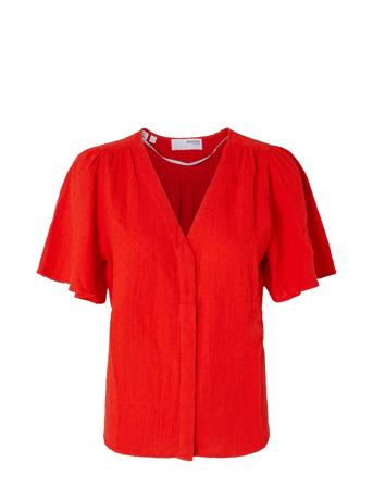 Slfamara 2/4 Top B Red Selected Femme