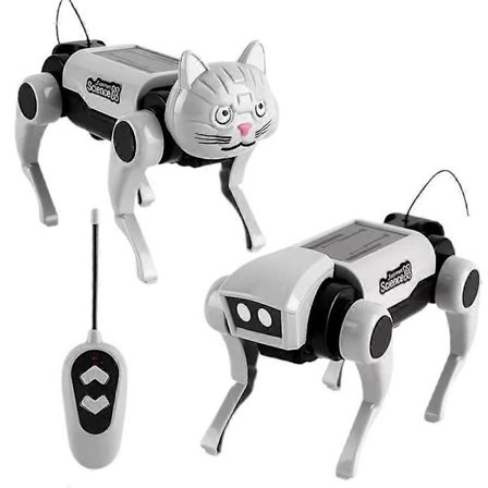 DIY Mekanisk Robot Hund og Kat Kit Fjernbetjening Gående Legetøj STEM Uddannelsessæt med Fjernbetjening