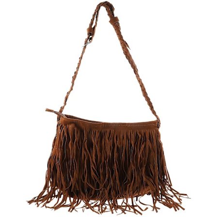 1 Kvast Skuldertaske Læder Tote Taske Taske Crossbody Taske Kvinder Kvast Kvast Taske (Lysebrun) (34x29x11 cm, som vist på billedet)