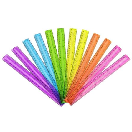 12 Pack viivain piirustustyökalut Muoviset viivain