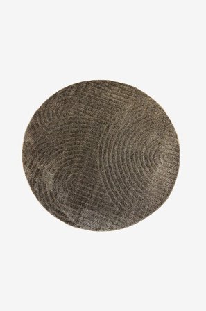 KM Home - Teppe Genova Zen rund - Brun - Glattvevde tepper - 160 - Fra Homeroom