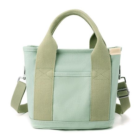 Dam Canvas Tote Bag Multi-Pocket Tote Bag och axelväska med dragkedja Crossbody Bag Lämplig för skola Shopping Resor Arbete Daglig användning (Grön)