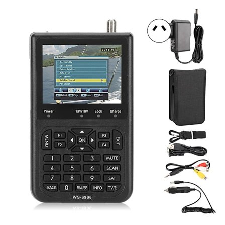 SatLink WS 6906 Digital satellitfinder signalmåler 3,5 tommer LCD 100 240V AU stik