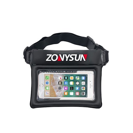 Vandtæt telefonpose, luftfyldt, flydende bæltetaske til svømning