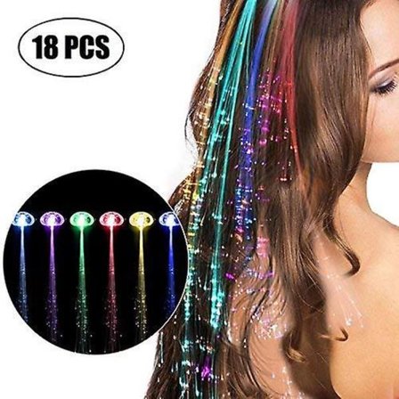 LED Hårpynt, Kapmore Hårklemmer Lysende 18 Stk LED-hårspenner Blinkende LED Hår Hårspenner Lysende Leker Jul