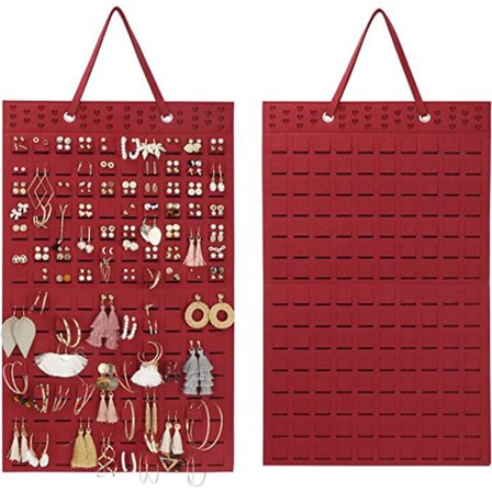 Huoparipustettava korujen säilytyslaatikko seinälle ripustettava korujen ripustuspussi korvakorut kaulakoru sormus säilytys ja organisointi esine 2 
