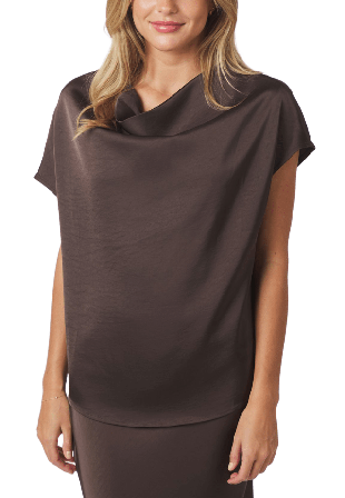 Neo Noir Annabeth Heavy Sateen Tee T-shirts Dam Brun 36