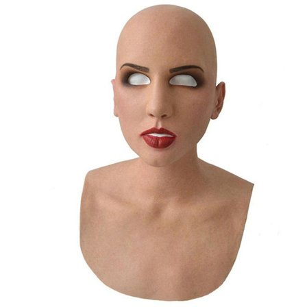 Kvinnors Latex Mask för Halloween Latex Mask Cosplay Party Props Mask