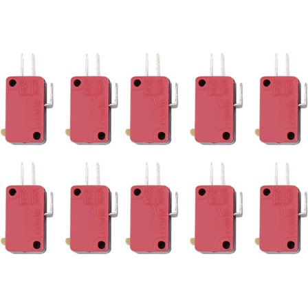 10 kpl Punainen 3-nastainen painonappikytkintä arcade-peleille Mikrokytkin Arcade-painikkeet