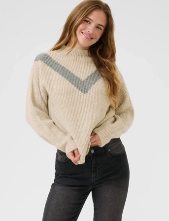 Kaffe Kaelina Pullover - Beige - XL