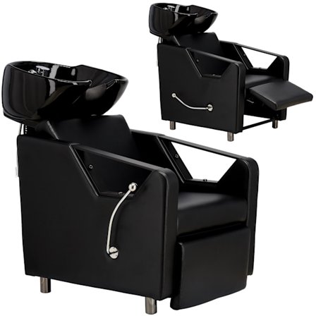 Biltvätt frisörstol barberstol Hex för frisörsalong barberarsalong rörlig keramisk skål armatur kran duschhuvud