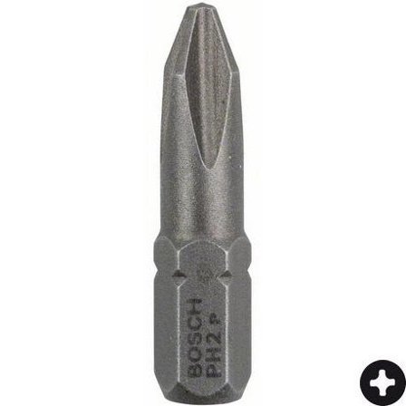 Bosch PH2 Bits 3-pakn. 25mm, Maskintilbehør & forbruk