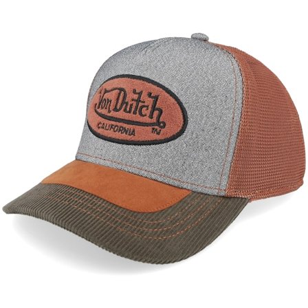 Von Dutch - Negro trucker Gorra - Mix Material Green/Brown/Grey A-Frame Trucker @ Hatstore