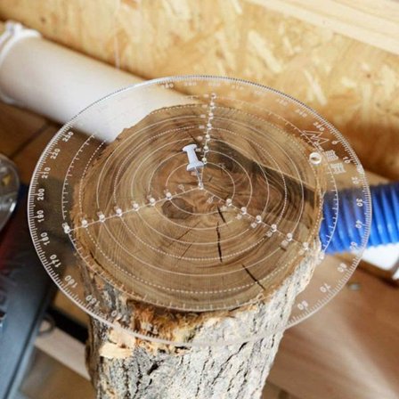 Rund centrumfinnare, 200 mm akryl centrumfinnare verktyg med bra ljus och hög definition