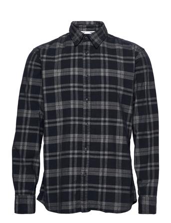 Slhslimasher Shirt Ls Cord Camp Black Selected Homme