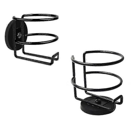 Stærk Magnetisk Kopholder, Fuldt Dækket Anti-Drop Drikkeholder, Horisontal eller Vertikal Montering på Metal 2-pak