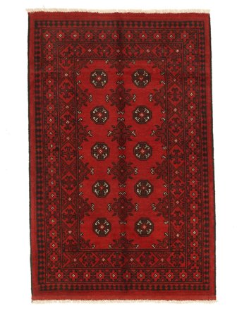 Alfombra Afghan Fine 98X148 Rojo Oscuro/Negro (Lana, Afganistán)