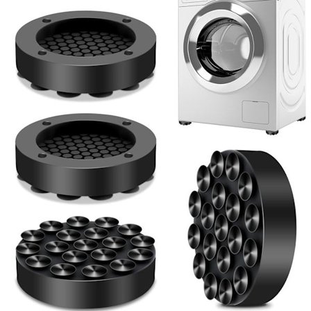 4-pack tvättmaskin anti-vibrationsplatta, tvättmaskin anti-vibrationsplatta stabil anti-repa stabilisator