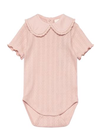 Body Ss Pointelle Pink En Fant