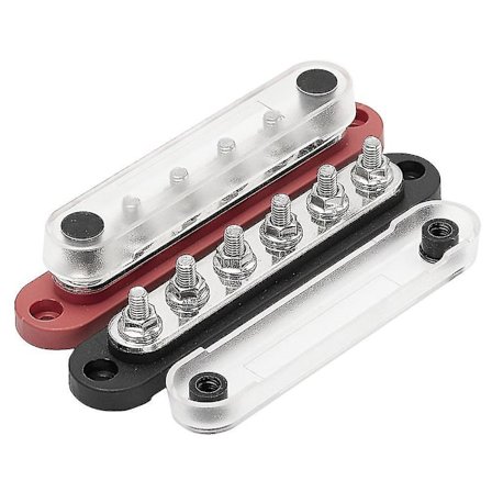 Bilterminalblok Negativ Samleskinne 12v Fordelingsblok M6 Termianl Bus Til Bilbåd Sola