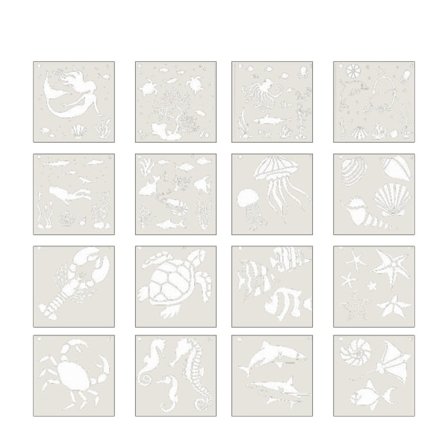 Maalausmallit Stensiilit DIY-askartelu Scrapbooking-kohokuviointiin Opetusvälineet