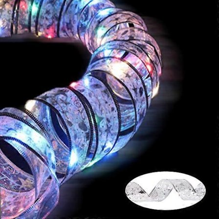 Nauha Keiju Valonauha Joulukoriste Joulukuusenkoristeet Kotiin Joulu Valonauhat Navidad Natal Uusi Vuosi Hopea-Monivärinen2MShopea-Monivärinen