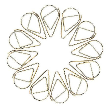 100 st Gem av papper, hållbara och rostbeständiga gem, guld