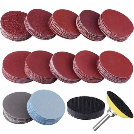 120 st sliprondeller 50 mm sliprondeller korn 60 80 100 180 240 400 600 800 1000 1200 2000 3000 för slipning fräsning gravering KLB
